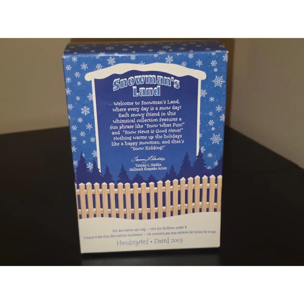 2003‎ Snowmans Land Snow Ho Ho Hallmark Christmas Tree Ornament QP1107